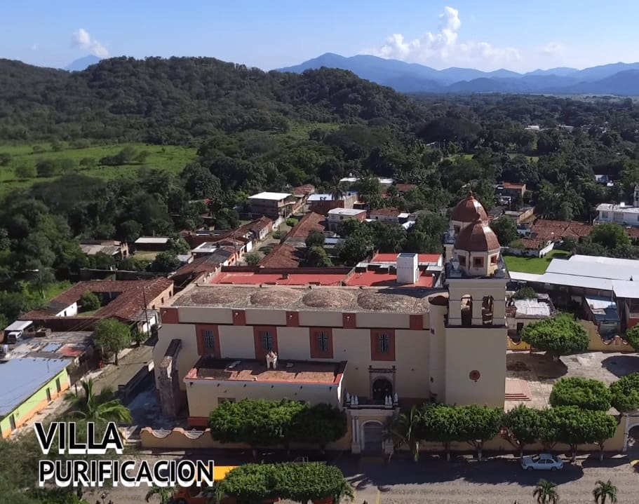 Vista desde el aire de villa de purificación jalisco